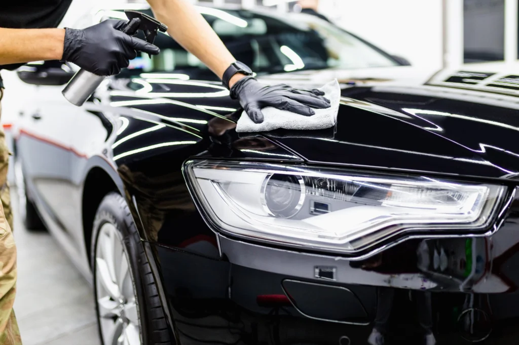 close up car care process