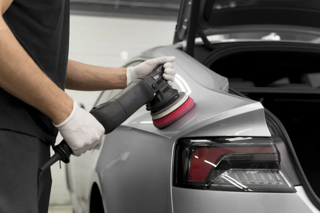 close up car care process